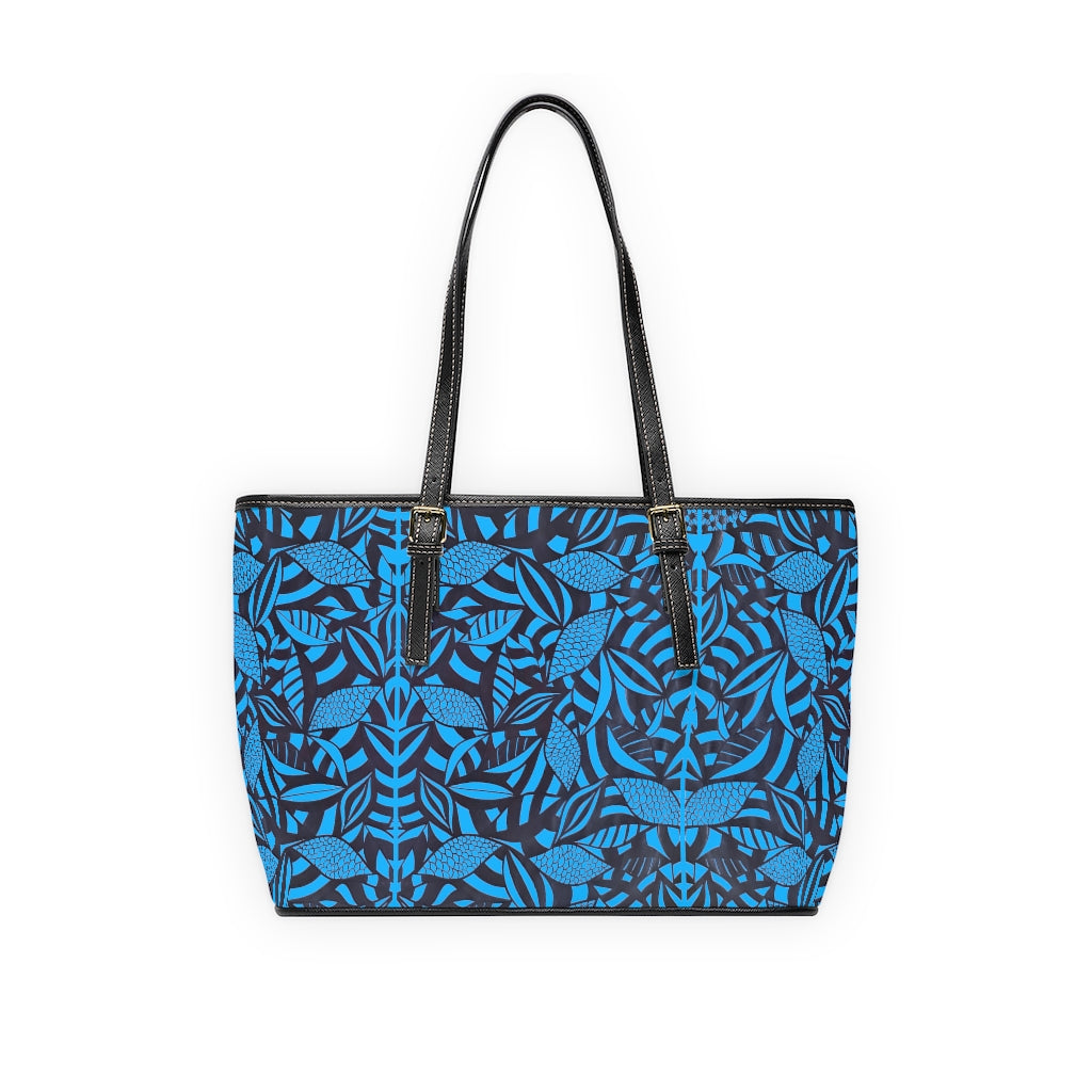 Aqua Tropical Minimalist PU Leather Shoulder Bag