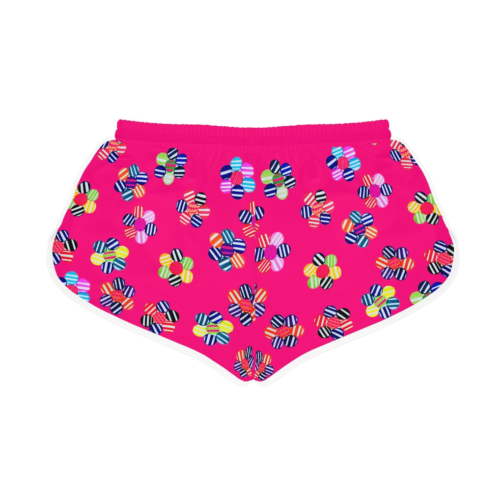 Hot Pink Candy Florals Relaxed Shorts