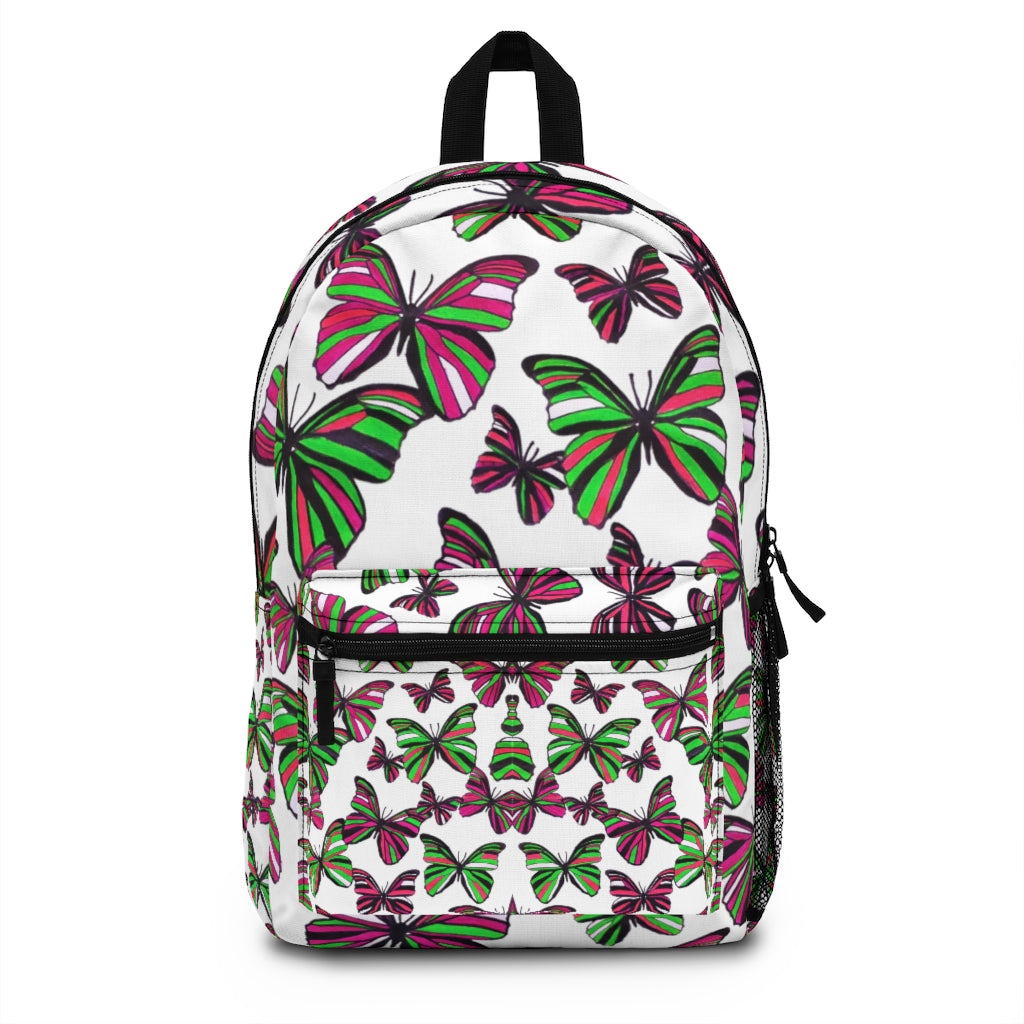 Butterflies Jet White Backpack