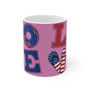 LOVE Ceramic Mauve Mug 11oz