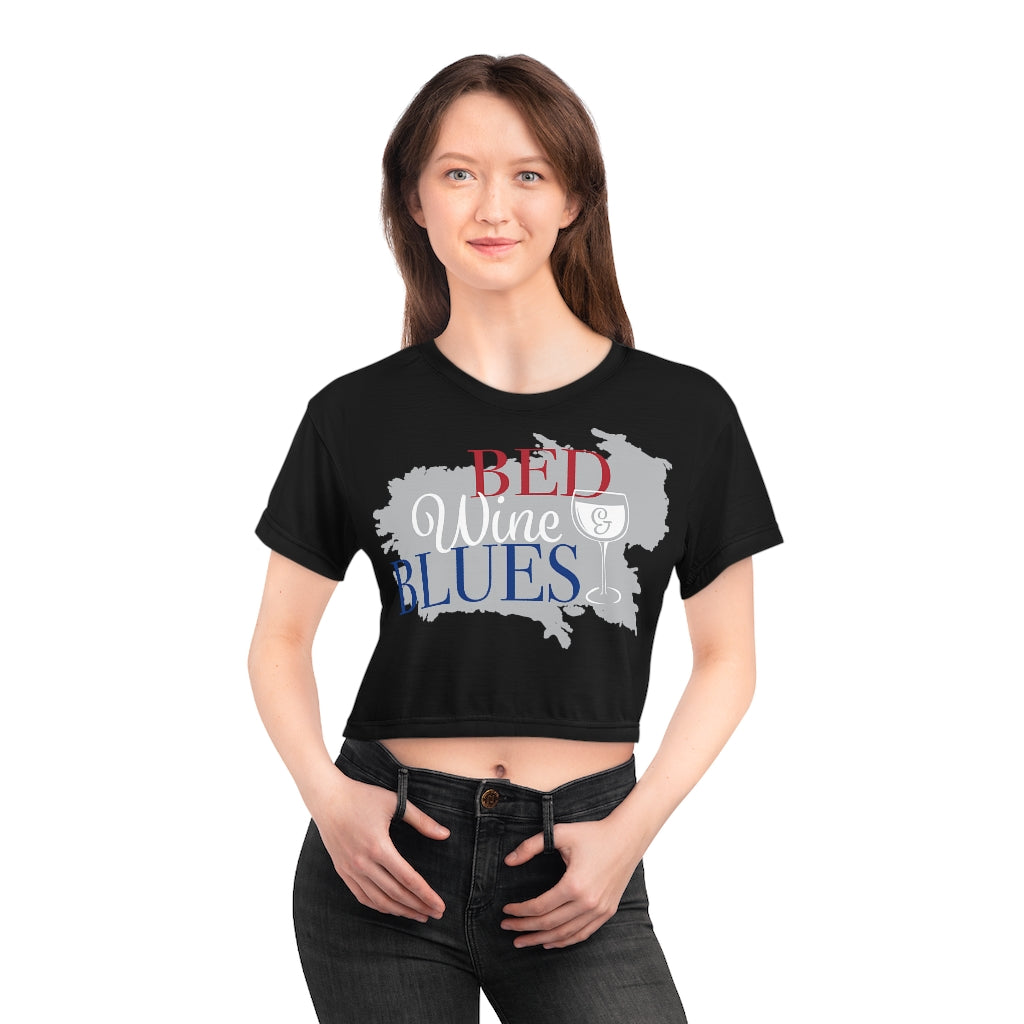 Black Bed & Blues AOP Crop Tee