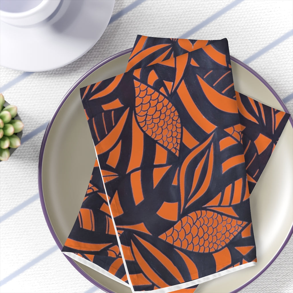 Orange Tropical Minimalist Napkin