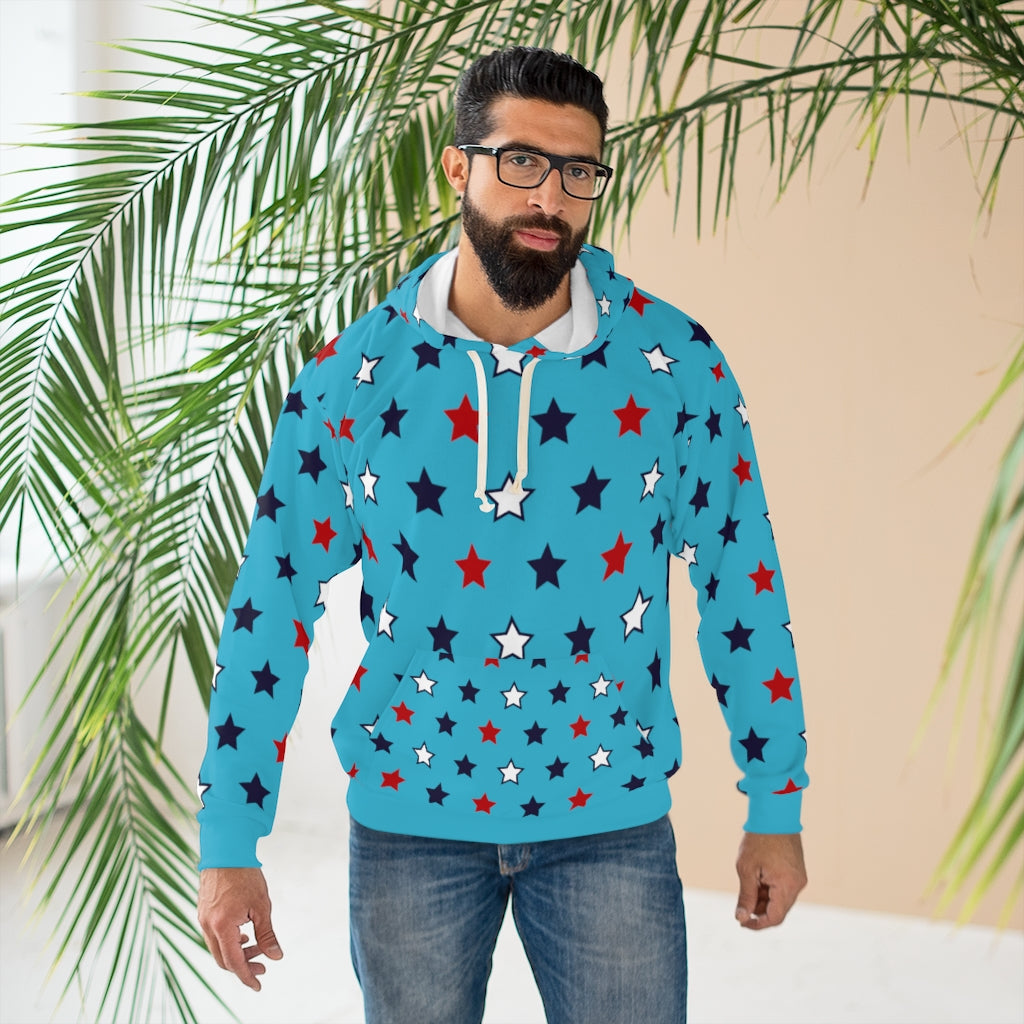 Unisex Aqua Star Lit Pullover Hoodie