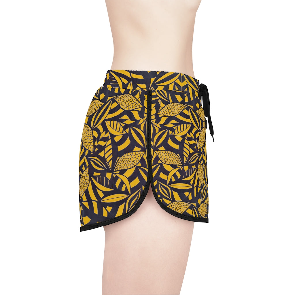 Yellow Tropical Minimalist Relaxed Shorts