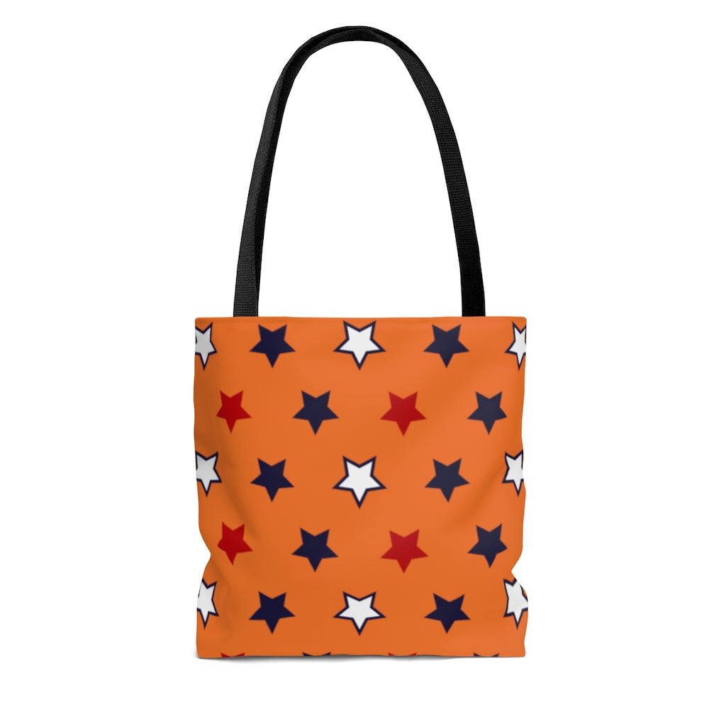 AOP Star Girl Orange Tote Bag