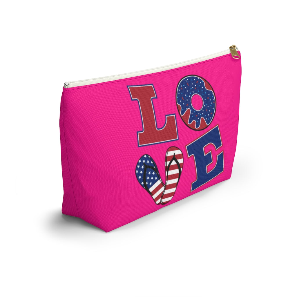 Love Hot Pink Accessory Pouch