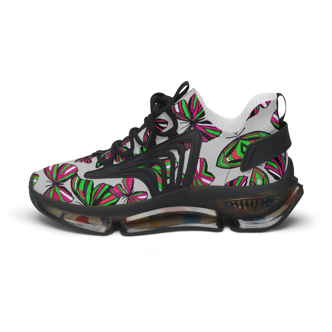 Slate Butterfly Printed OTT Women's Mesh Knit Sneakers