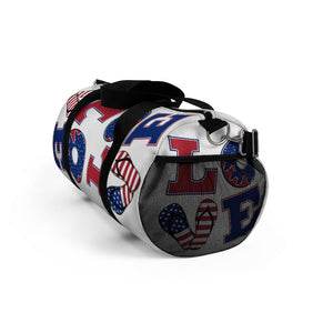 American Love White Duffel Bag
