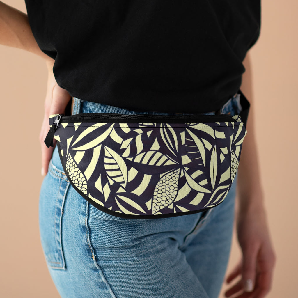 Cream Tropical Minimalist Fanny Pack