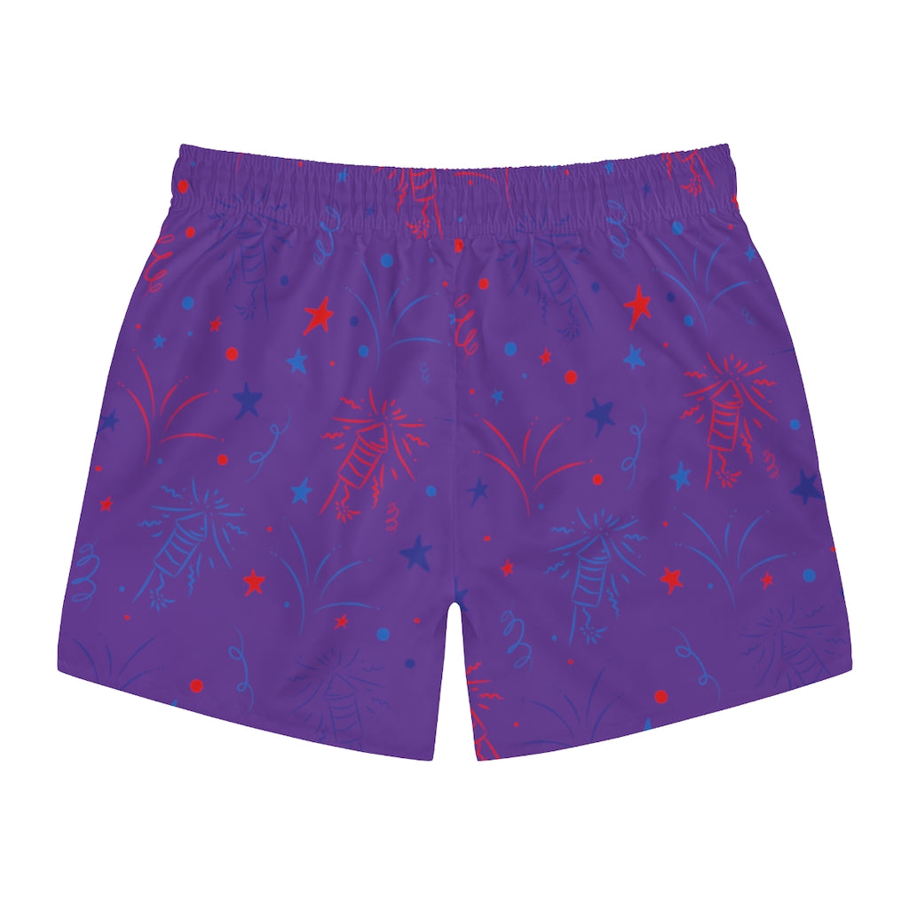 Men's Firecracker Purple Swimming Trunks