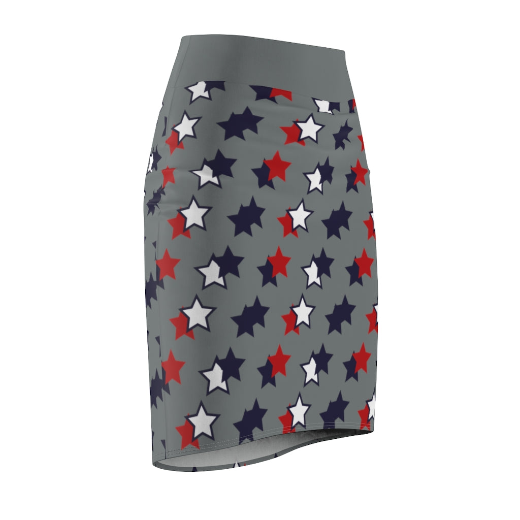 AOP Starry Ash Pencil Skirt