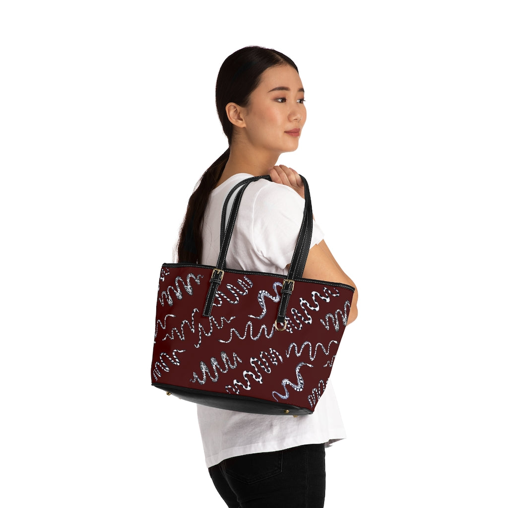 Marsala Snake Den PU Leather Shoulder Bag