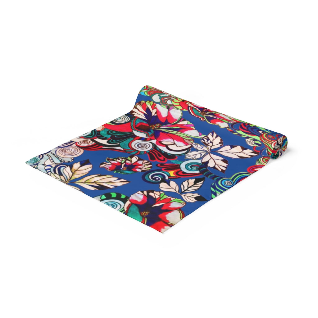 Artsy Floral Pop Royal Table Runner