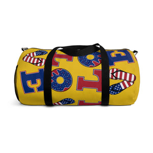 American Love Yellow Duffel Bag