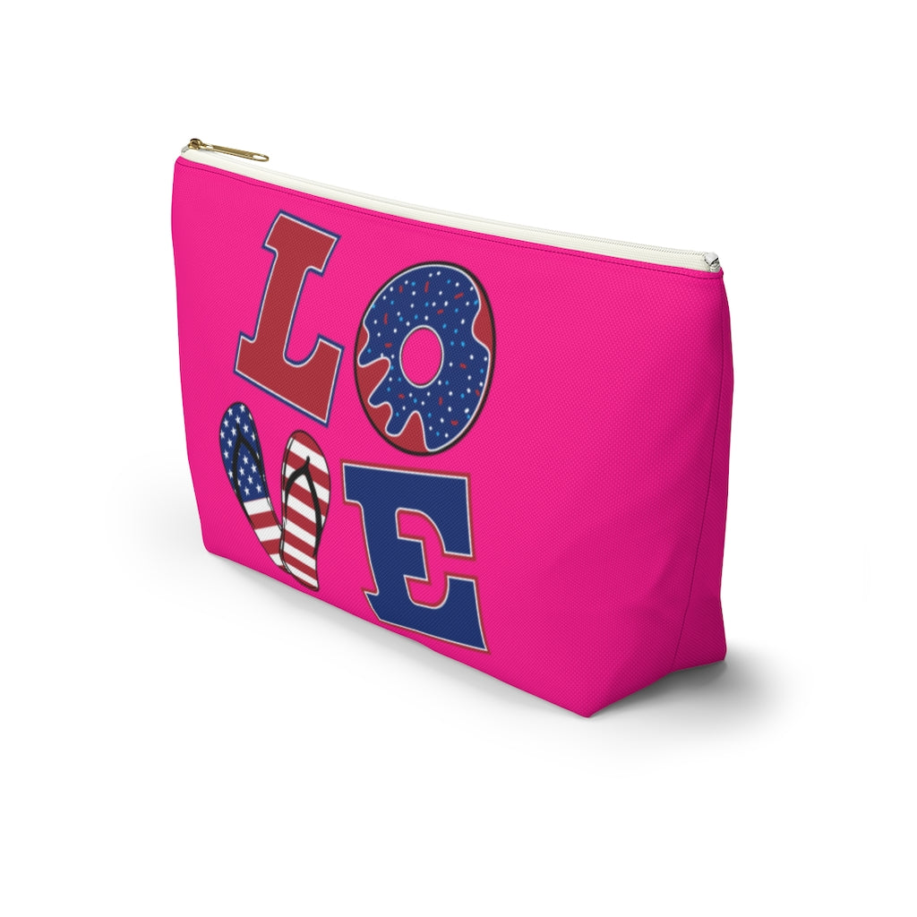 Love Hot Pink Accessory Pouch