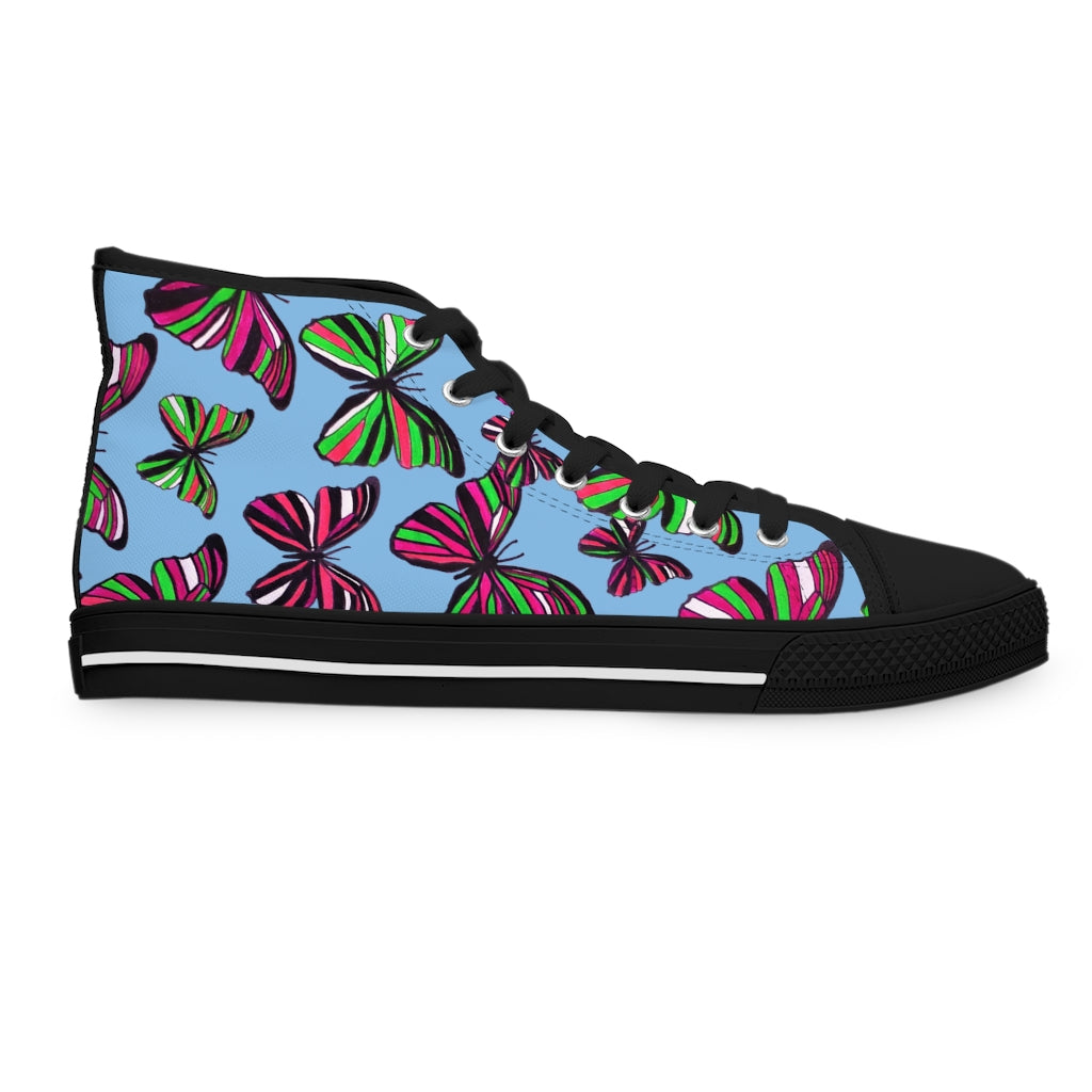 Sky Butterflies Women's High Top Sneakers