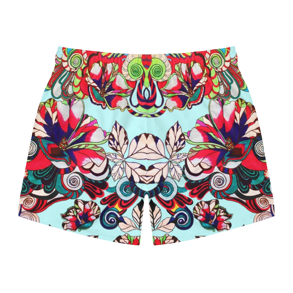 Icy Graphic Floral Pop Men's Swimming Trunks
