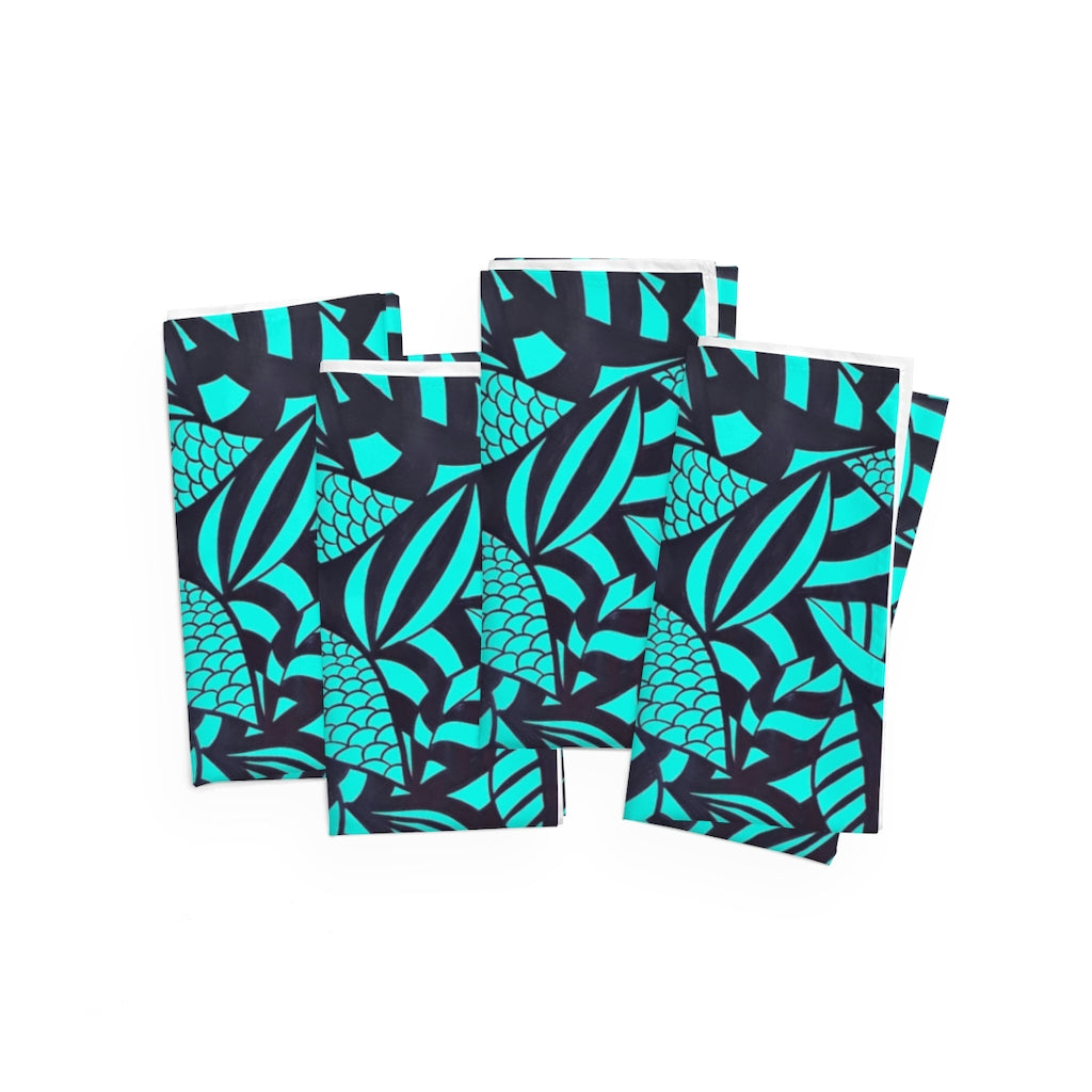 Cyan Tropical Minimalist Napkin