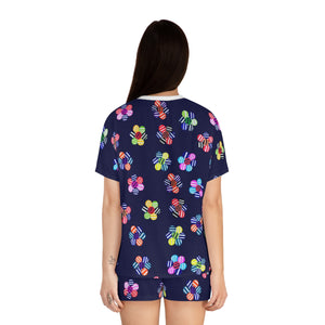 Ink Candy Floral Short Pajama Set (AOP)