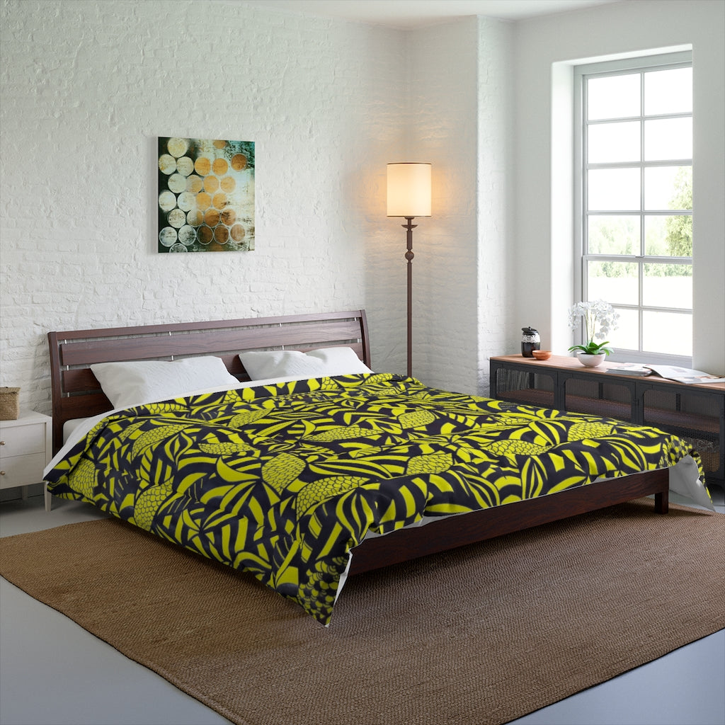 Tropical Minimalist Canary Comforter