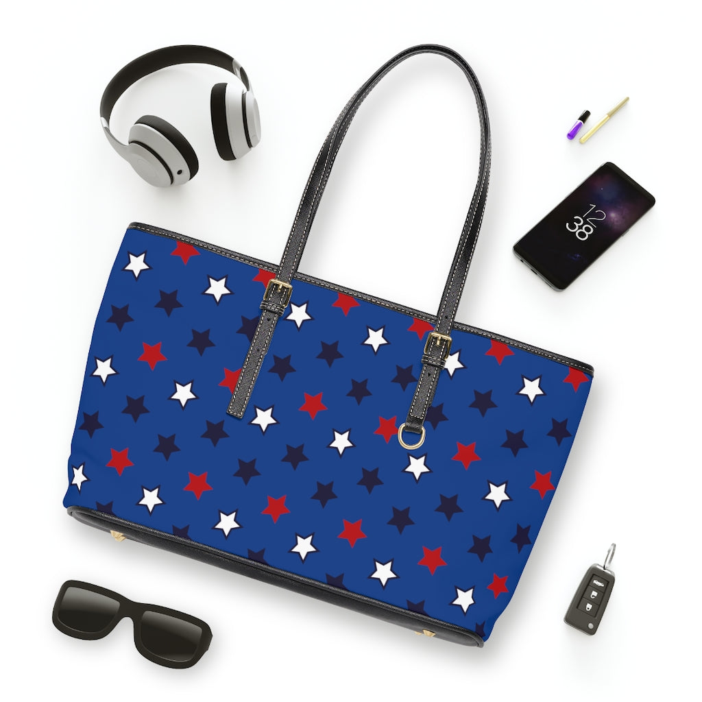 Starry Royal Blue PU Leather Shoulder Bag