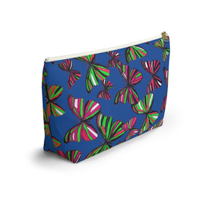 Butterflies Royal Blue Accessory Pouch