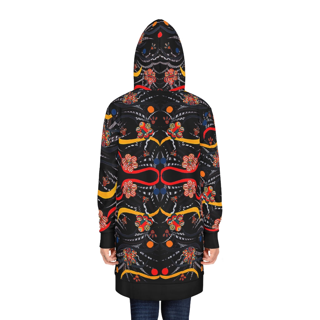 Black Wilderness Hoodie Dress (AOP)