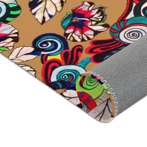 Artsy Floral Pop Tussock Area Rug