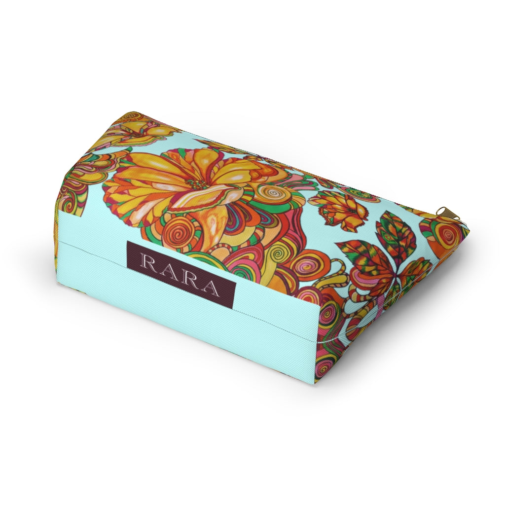 Icy Artsy Floral Accessory Pouch