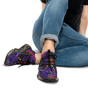 Purple Wildly Wicked OTT Men's Mesh Knit Sneakers