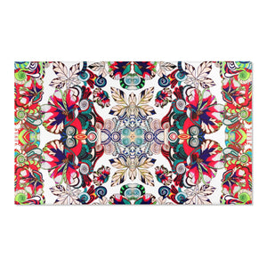 Artsy Floral Pop White Area Rug