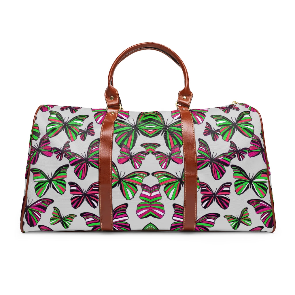 slate butterfly print duffel bag