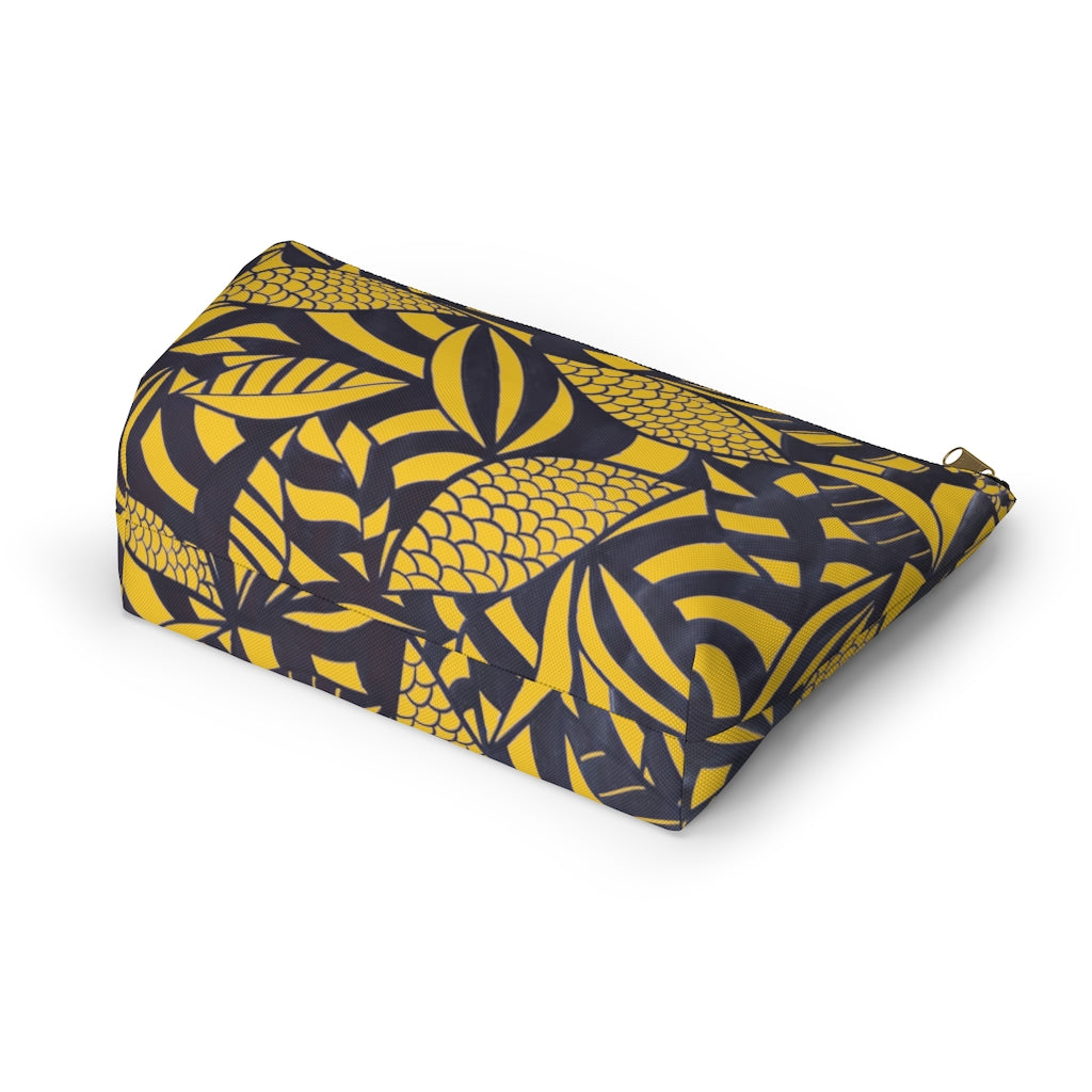 Yellow Tropical Minimalist Accessory Pouch