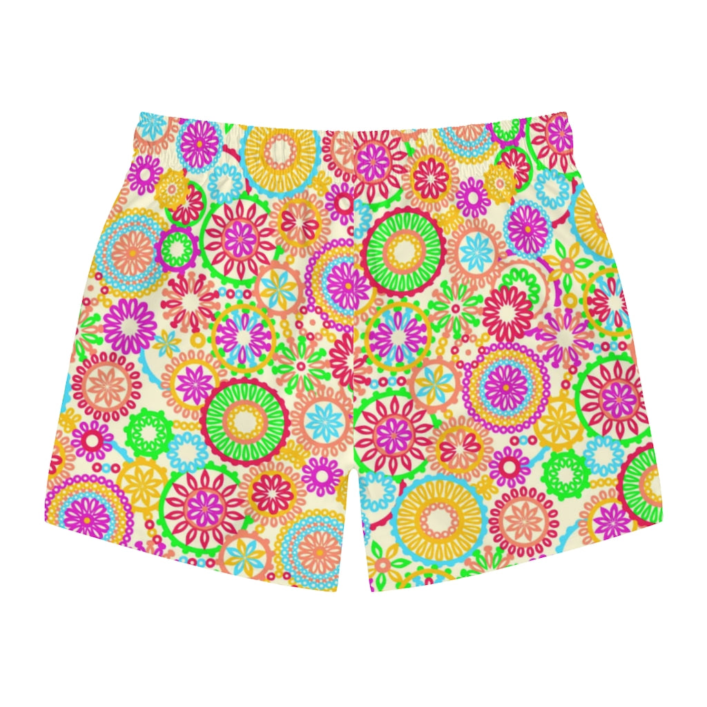 Men's 70'S Vibe Lemon Swimming Trunks