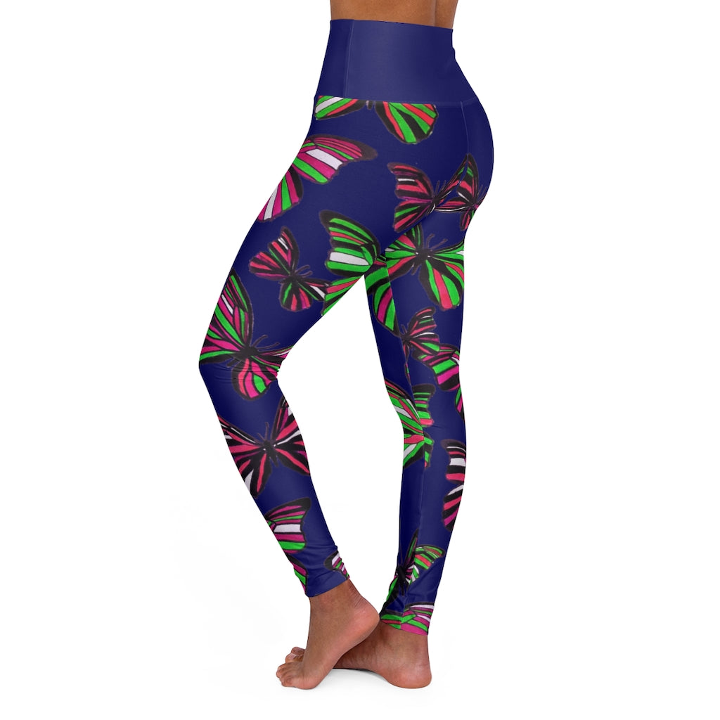 High Waisted Ink Butterfly Leggings