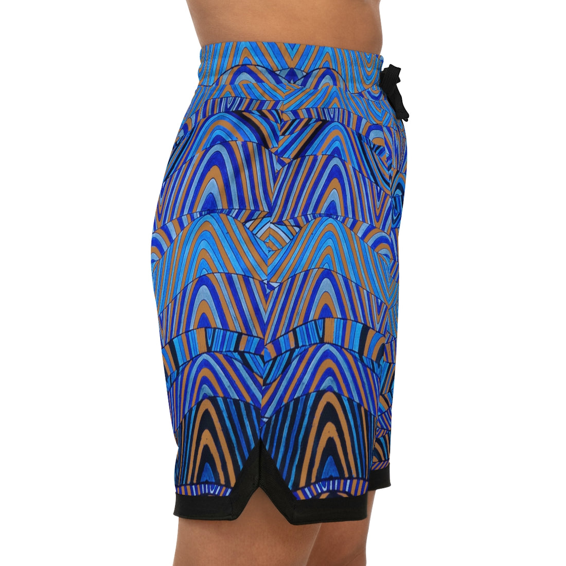 tussock sonic wave print basketball shorts