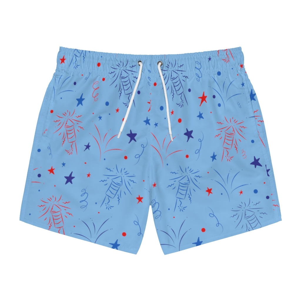 Men's Firecracker Sky Swimming Trunks