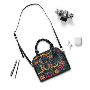Bottle Green Wilderness AOP Handbag