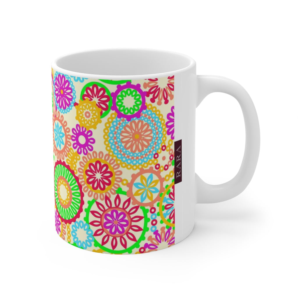 70S Circles Ceramic Mug 11oz