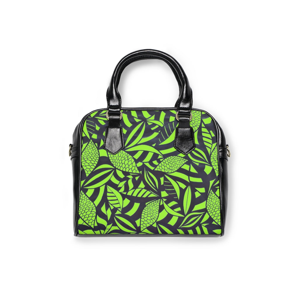 Lime Green Tropical Minimalist AOP Handbag