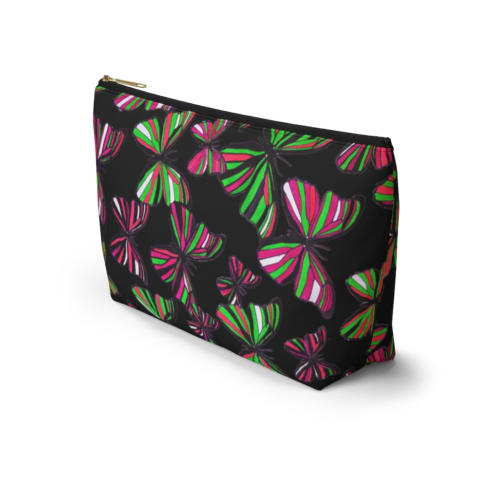 Butterflies Black Accessory Pouch