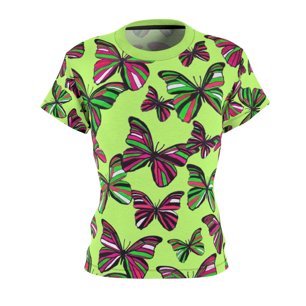 Butterflies AOP Lime T-shirt