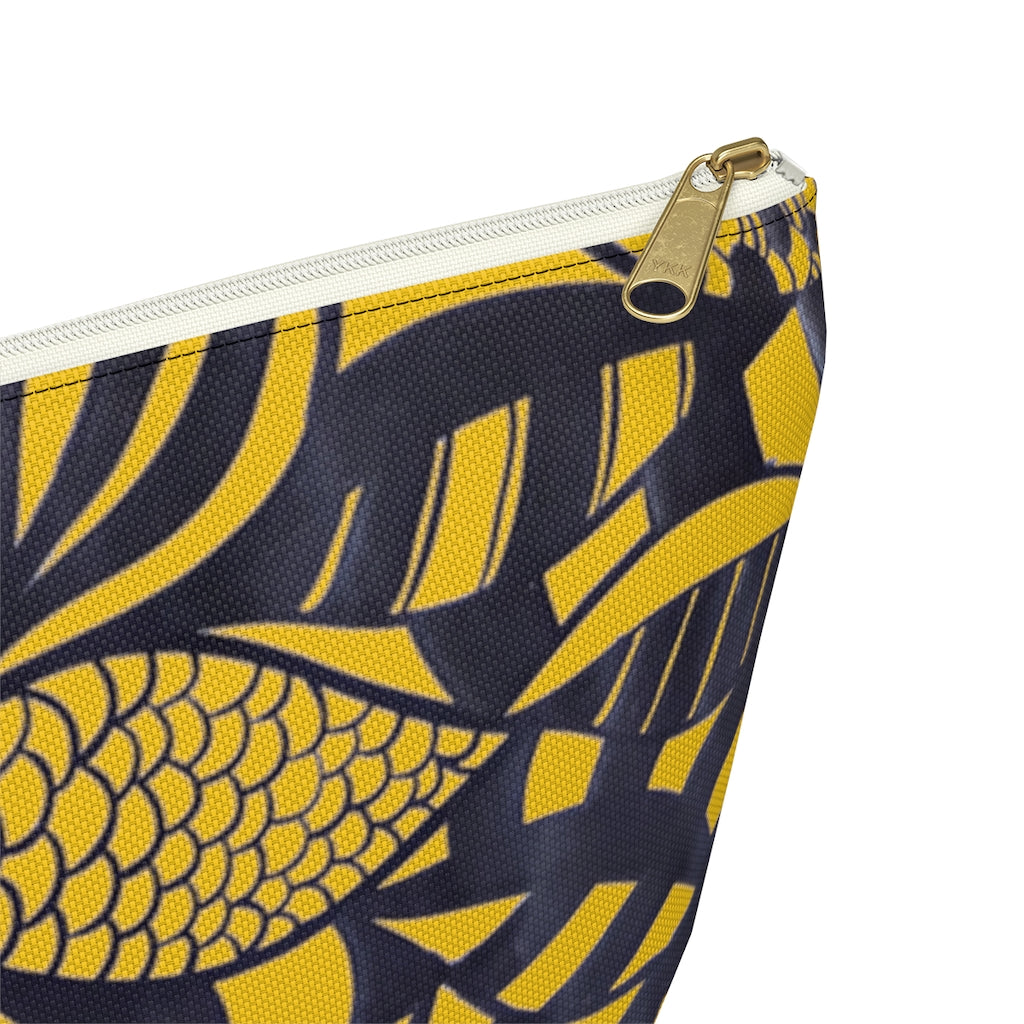 Yellow Tropical Minimalist Accessory Pouch