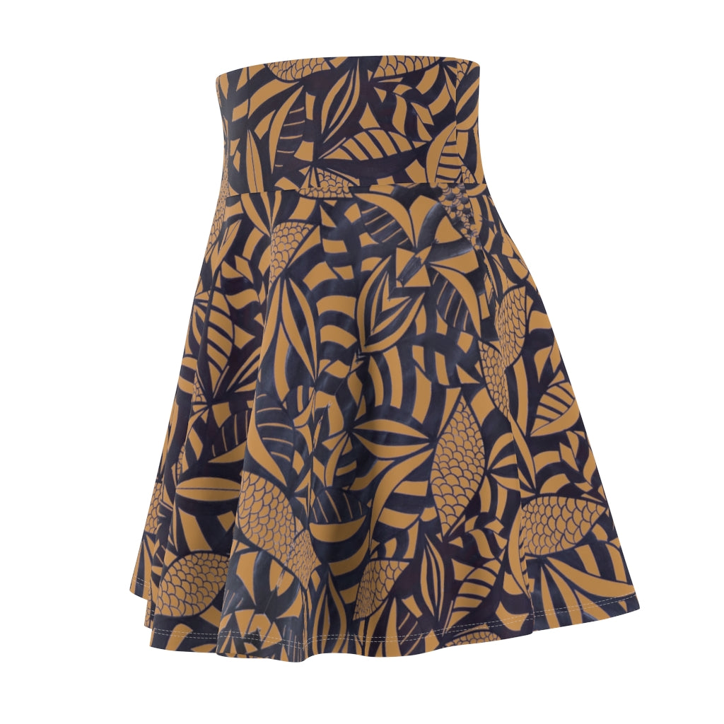 Tropical Minimalist Tussock Skater Skirt