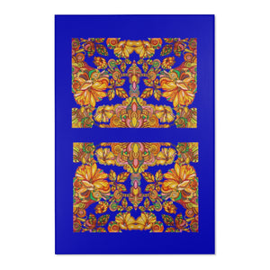 Artsy Floral Royal Blue Area Rug