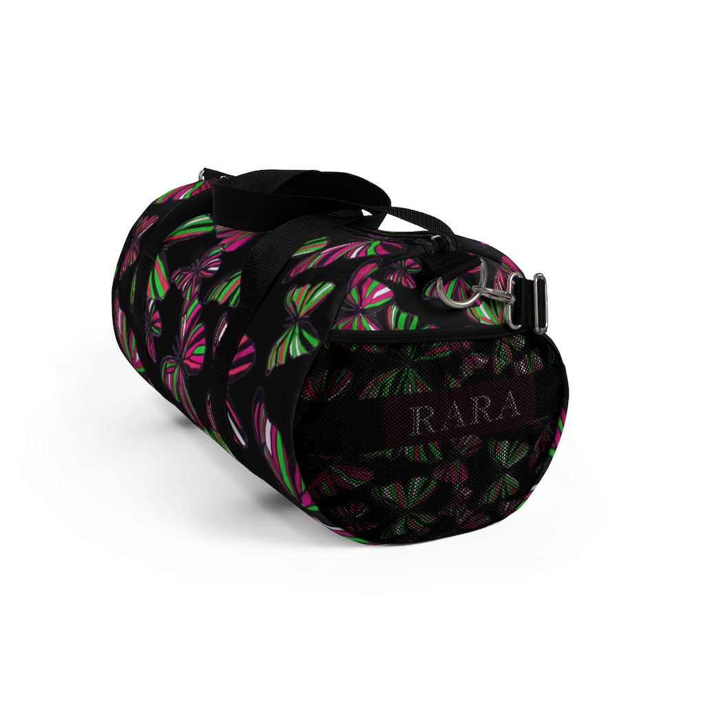 Butterflies Black Duffel Bag