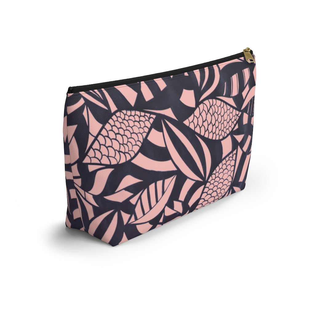 Blush Tropical Minimalist Accessory Pouch