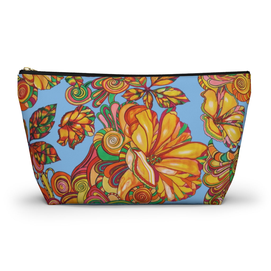 Sky Artsy Floral Accessory Pouch