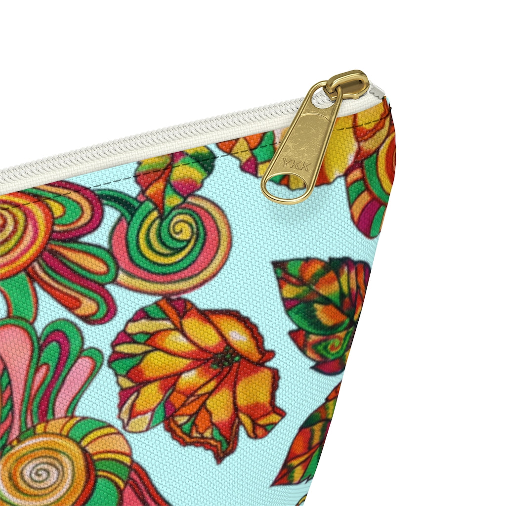 Icy Artsy Floral Accessory Pouch