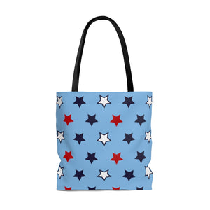 AOP Star Girl Blue Tote Bag